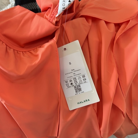 Halara orange wide leg, fun pants - Picture 5 of 5